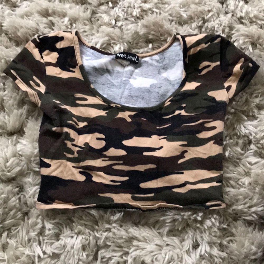 Wet Seal Camo Crop Top